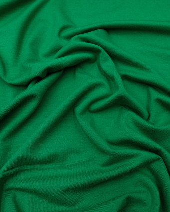 Tissu jersey viscose vert Oeko-Tex Julia - 10 cm -  Mercerine