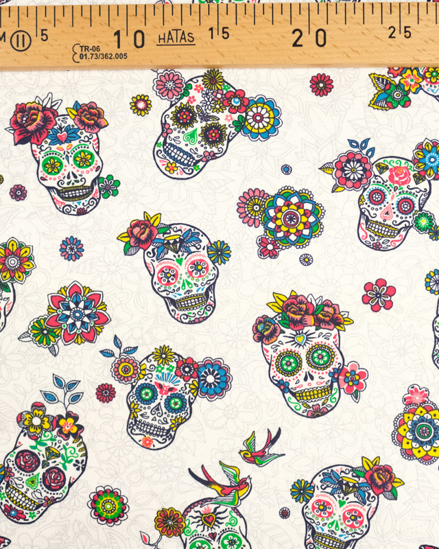 Coton imprimé los muertos Oeko-tex - Mercerine