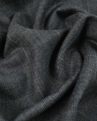 Tissu drap de laine gris carreaux pour veste et robe - Mercerine
