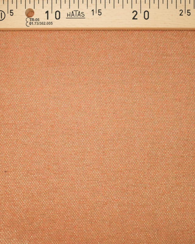 Tissus draps de laine : lainage terracotta doré - Mercerine