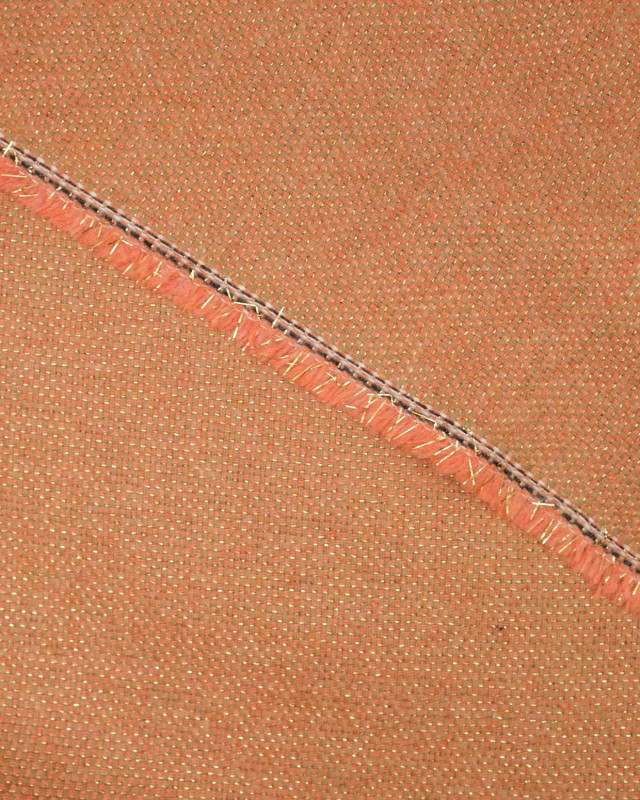 Tissus draps de laine : lainage terracotta doré - Mercerine
