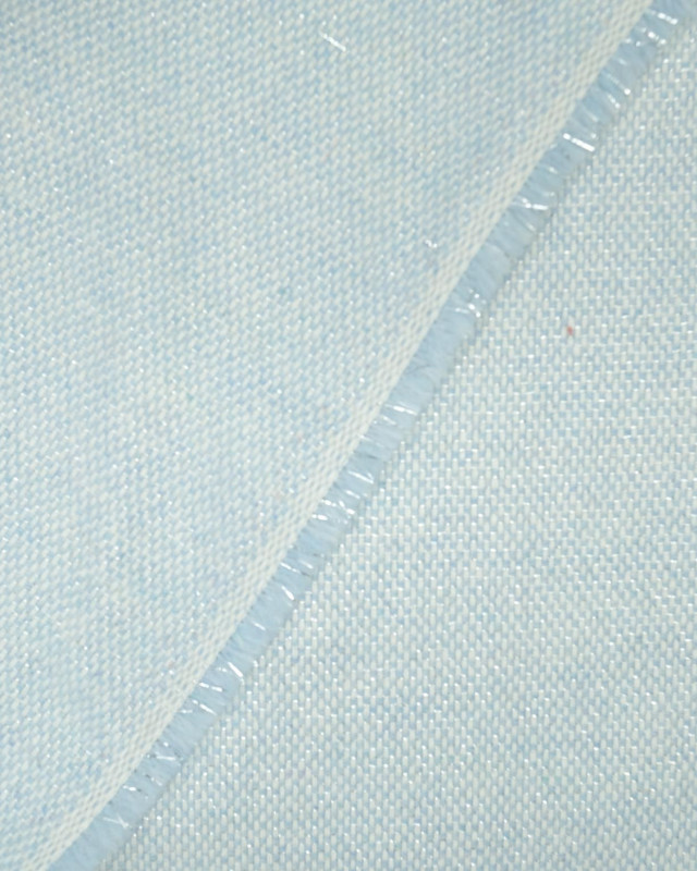 Lainage et draps de laine : tissu bleu clair tissé argent - Mercerine