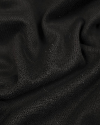 Tissu sergée noir doux - 10cm