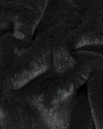 Fausse fourrure noire - 10cm