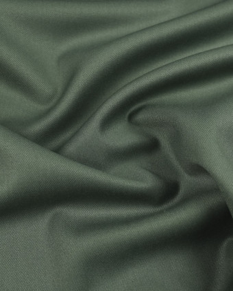 Tissu jupe pantalon vert légèrement stretch - 10 cm