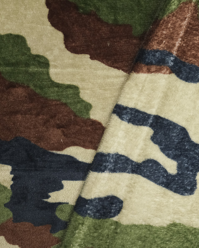  Tissu doudou camouflage -  Mercerine