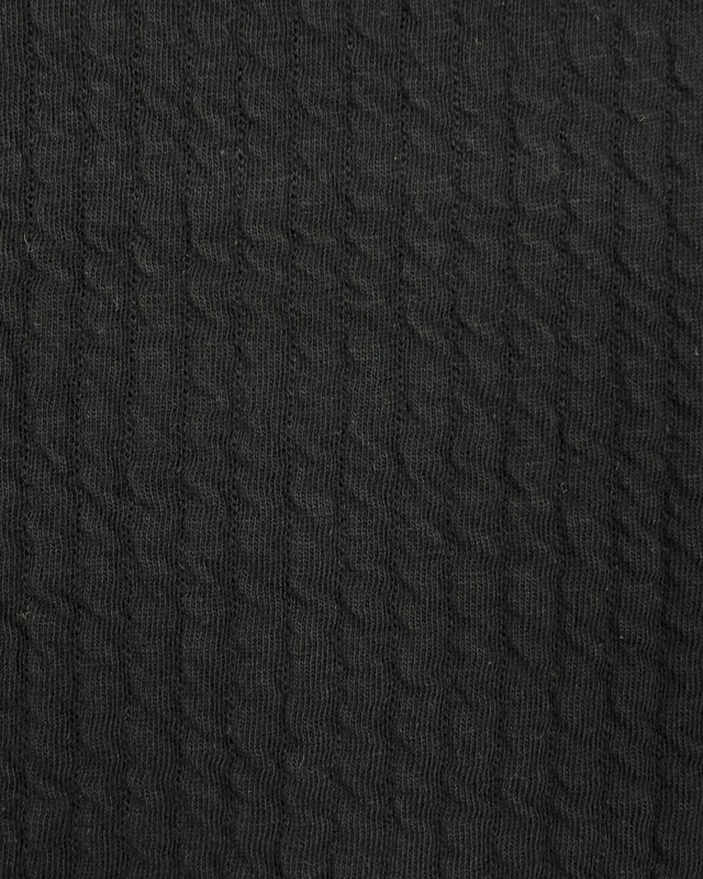 Tissu au mètre : Crinkle Jersey Matelasse Noir - Mercerine