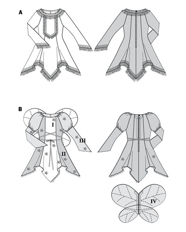 Patron déguisement indienne et elfe : Burda 2432 - Mercerine
