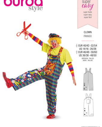 Patron de clown Homme : Burda 2453 - Mercerine