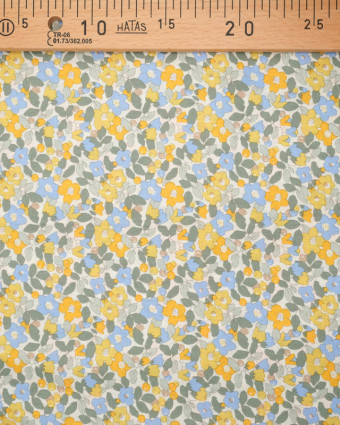 Tissu Coton fleuri  -10cm - Mercerine