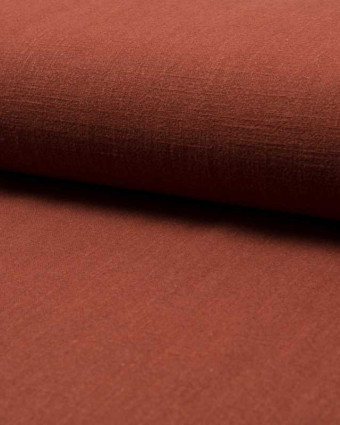  Tissu Lin  terracotta -  Mercerine