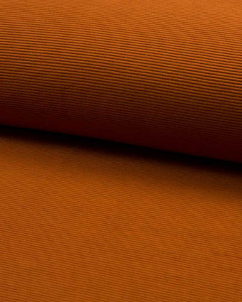  Tissu jersey Ottoman caramel - 10cm -  Mercerine