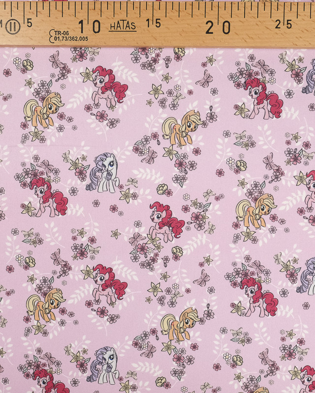 Tissu Coton My Little Pony à fleur rose - Mercerine