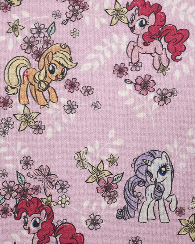 Tissu Coton My Little Pony à fleur rose - Mercerine