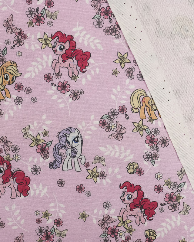 Tissu Coton My Little Pony à fleur rose - Mercerine