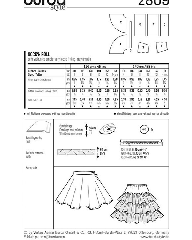 Patron rock'n roll : Burda 2809 - Mercerine