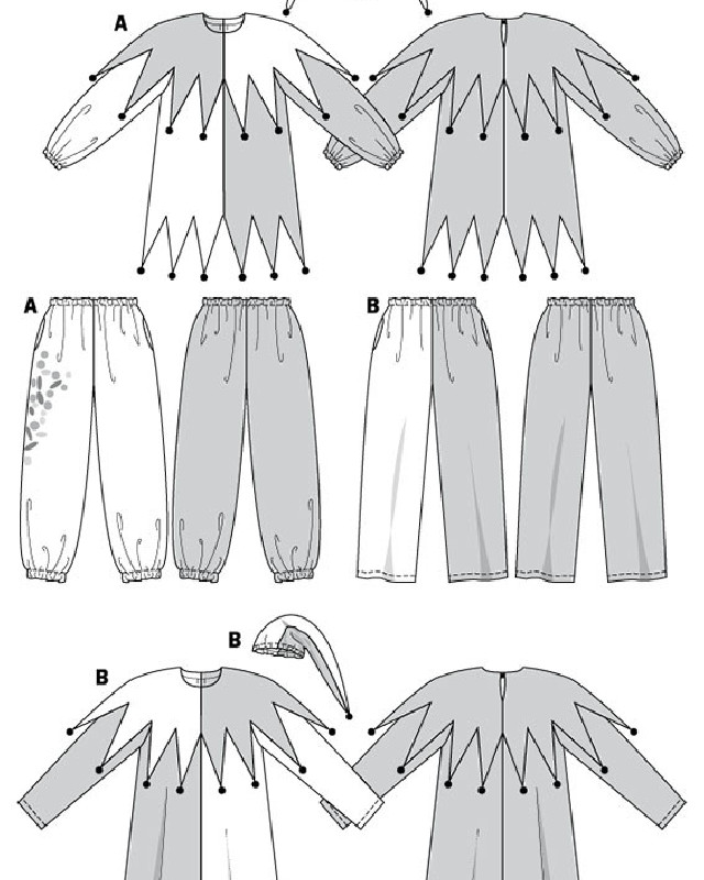 Patron déguisement fou du roi : Burda 2527 - Mercerine