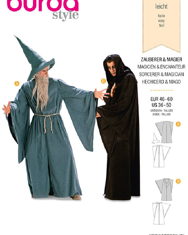 Patron de magicien et enchanteur : Burda 2483 - Mercerine