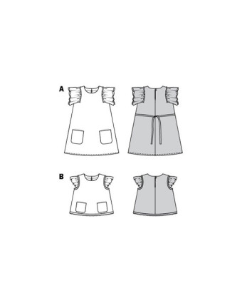Patron de couture enfant Robe / blouse : Burda 9264 - Mercerine
