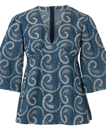Patron de couture Robe / blouse col V : Burda 6040 - Mercerine