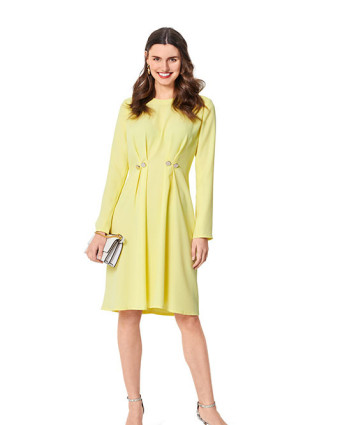 Patron de couture Robe / blouse avec plis sous poitrine : Burda 6033 - Mercerine