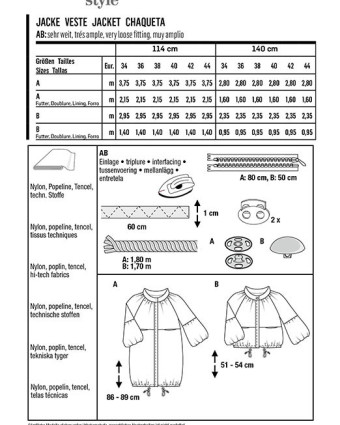 Patron de couture femme Veste : Burda 6022 - Mercerine