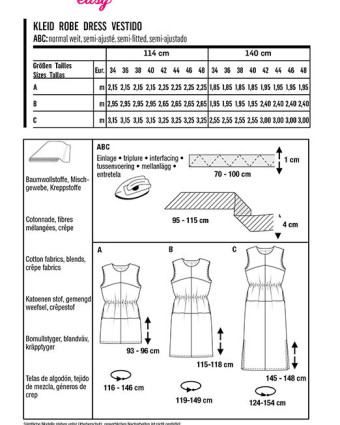 Patron de couture Robe 3 longueurs easy : Burda 6009 - Mercerine