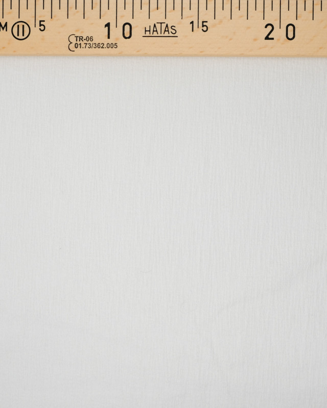 Tissu en ligne : Crépon de coton texturé blanc - Mercerine