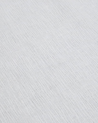 Tissu en ligne : Crépon de coton texturé blanc - Mercerine