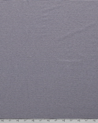 Tissu au mètre : Jersey Viscose Fine Rayure Bleu - Mercerine