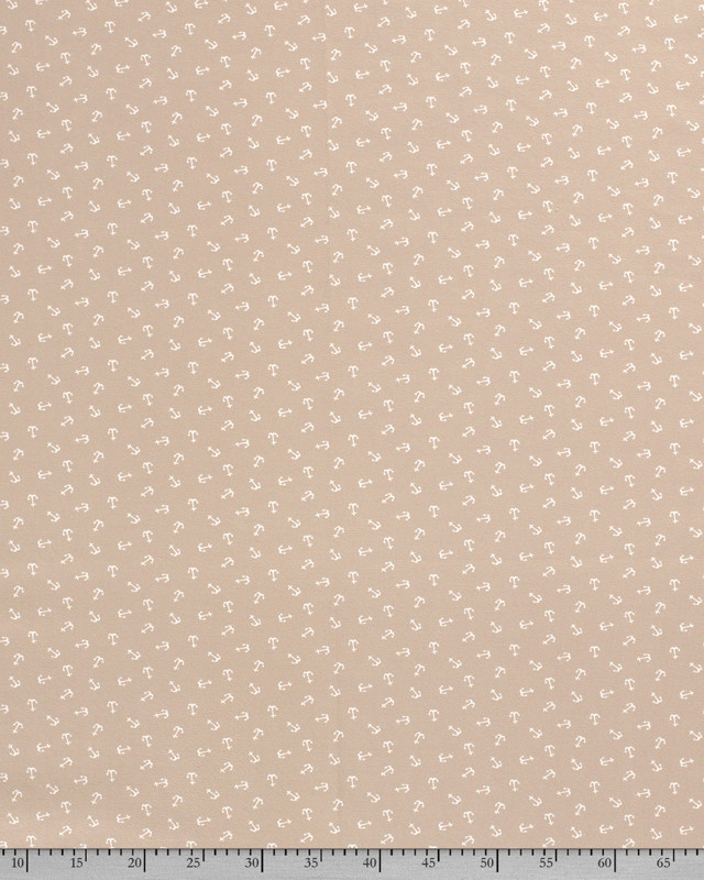 Achat tissu en ligne : Jersey Coton Ancre Beige - Mercerine
