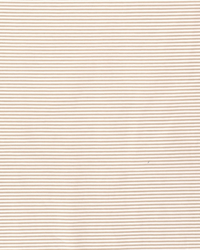 Tissu en ligne : Jersey Coton Rayure Beige - Mercerine