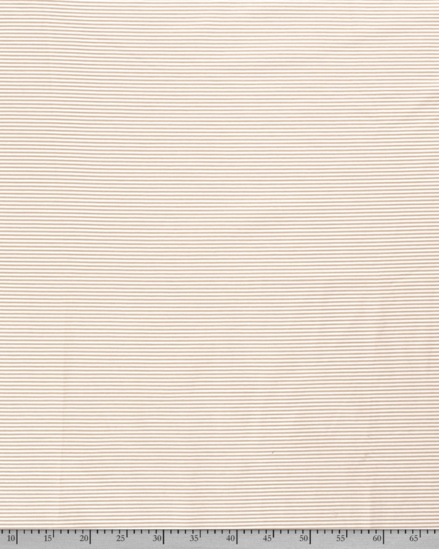 Tissu en ligne : Jersey Coton Rayure Beige - Mercerine