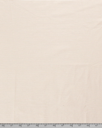 Tissu en ligne : Jersey Coton Rayure Beige - Mercerine