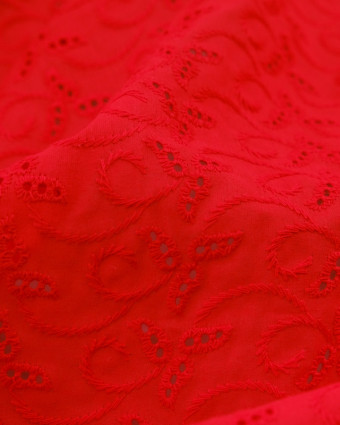 Broderie anglaise Rouge Lady Red - Mercerine