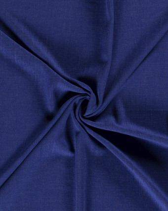 Viscose Lin texturé Bleu foncé - 10cm