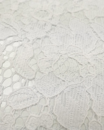 Tissu dentelle blanc : tissu au mètre - Mercerine