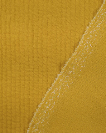 Tissu au mètre :  Jersey Matelasse jaune - Mercerine