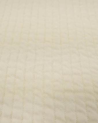 Tissu au mètre : Crinkle Jersey Matelasse ecru  - Mercerine