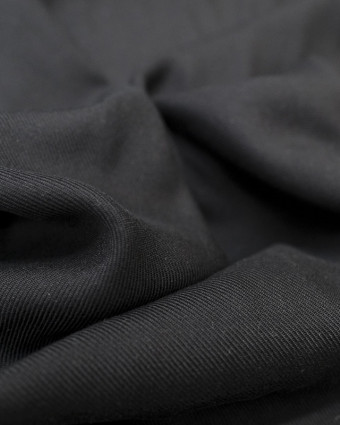 Viscose sergée noir - 10cm