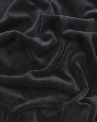 Tissu nicky velours noir  - Mercerine