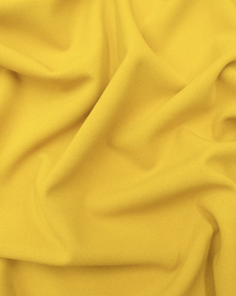 Tissu en ligne : Crêpe jersey extensible jaune - Mercerine