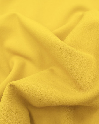 Tissu en ligne : Crêpe jersey extensible jaune - Mercerine