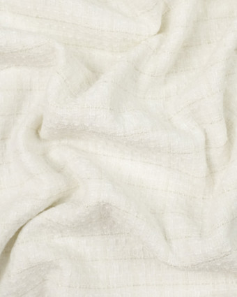 Tweed Bouclette Lurex blanc - 10cm