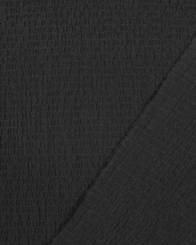 Tissu Tissu Smocké noir - Mercerine