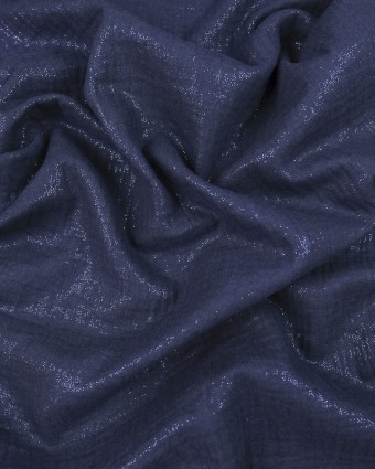Double Gaze coton scintillante Bleu nuit - 10cm