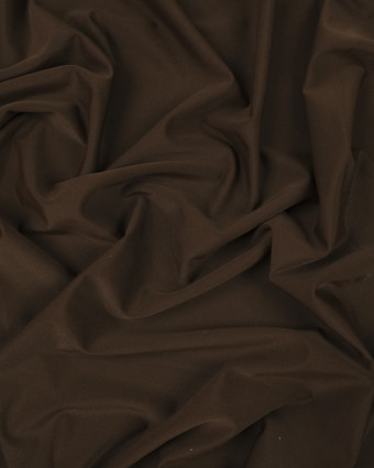 Tissu maillot de bain  uni marron - Mercerine