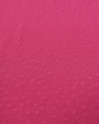 Tissu Viscose motif ton sur ton rose fuchsia en ligne - Mercerine