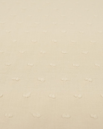 Tissu Voile De Coton Plumetis beige nude - Mercerine