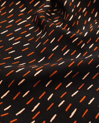 Viscose traits orangés noir  - Mercerine